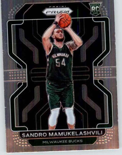 2021-22 Panini Prizm #293 Sandro Mamukelashvili Milwaukee Bucks RC Rookie NBA Basketball Base Trading Card