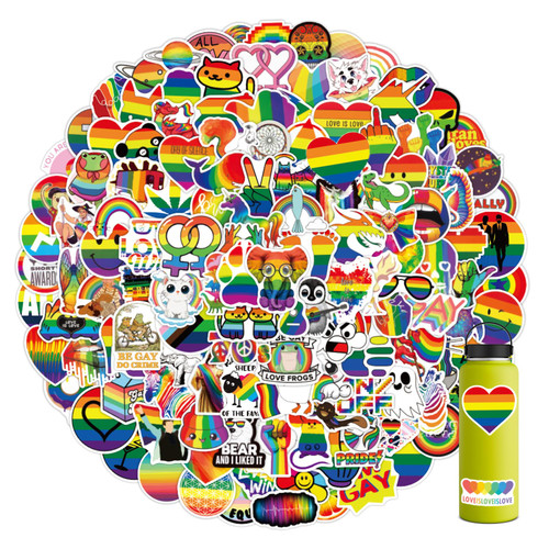 200 Pack Gay Pride Stickers, Rainbow Sticker, LGBTQ Love Stuff, Waterproof Vinyl Decals for Laptop Computer, Water Bottles Cup, Hydro Flask, Guitar, Luggage, Bike, Phone Case, Skateboard, Car Bumper