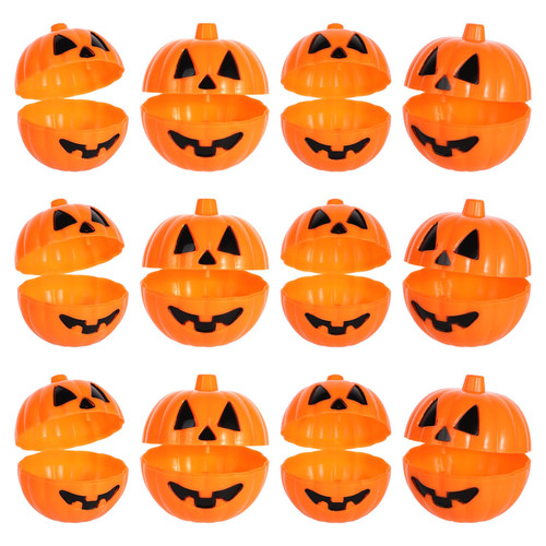 TOYMIS 12pcs Halloween Pumpkin Candy Box, Pumpkin Candy Storage Box Halloween Trick or Treat Boxes Candy Storage Containers Holder for Halloween Party Favors Decorations Supplies