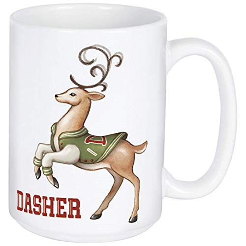 Carson Ceramic Prancer Christmas Boxed Mug,Multicolor