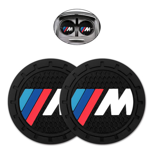 2Pcs Silicone Non-Slip Car Cup Holder Coasters for BMW M X1 X3 M3 M5 X1 X5 X6 Z4 3 5 7 Car Interior Accessories (2.75 Inch)