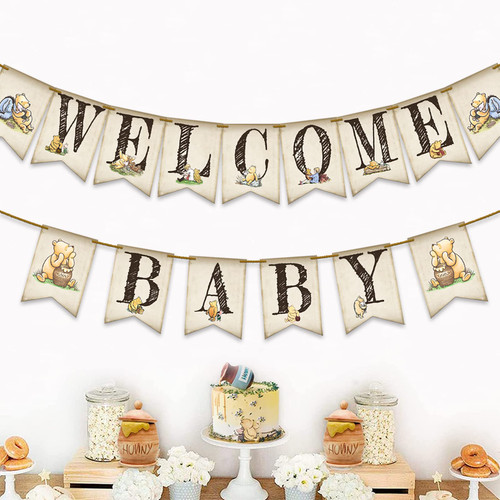 Winnie Welcome Baby Banner for Winnie Baby Shower Classic the Pooh 1 St Birthday Party Supplies Vintage Cute Winnie Banner for Baby Shower Decorations Banners and Signs Winnie Welcome Baby Banner for Winnie Baby Shower Classic the Pooh 1 St Birthday Party Supplies Vintage Cute Winnie Banner for Baby Shower Decorations Banners and Signs