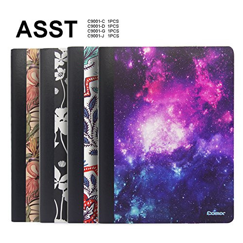 Comix Composition Book/Notebooks,Wide Ruled Paper 9.75" x 7.5",100 Sheets Assorted 4 Colors(C9000-4 packs)