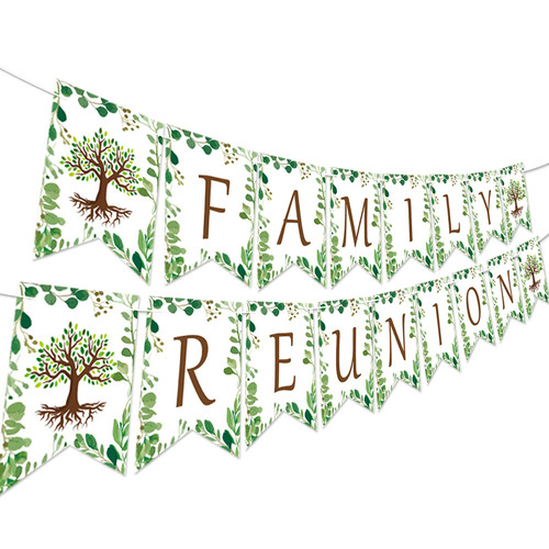 Family Tree Reunion Banner, Family Reunion Party Decorations, Family Gathering Bunting Banner Party Supplies