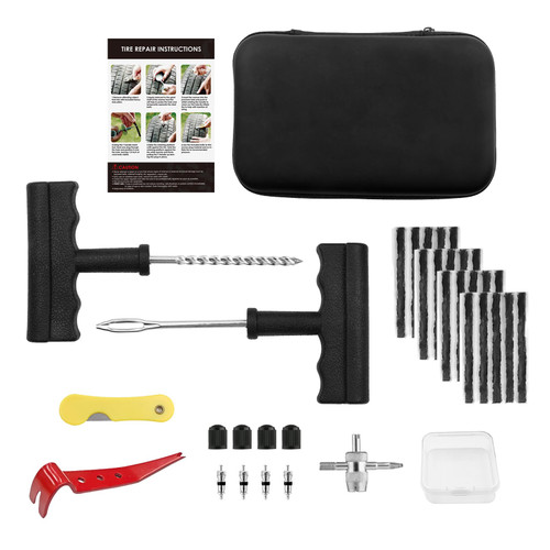 Handfly Tire Repair Kit, 36 Pcs Tire Plug Kit to Fix Punctures and Plug Flats for Car, Motorcycle, Truck, Tractor, Trailer, RV, ATV, ARB, SUV