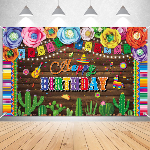 Mexican Happy Birthday Backdrop - Mexican Themed Fiesta Birthday Party Decorations Mexican Party Supplies Mexican Banner Mexico Cinco De Mayo Carnival Photo Booth Background (Brown) Mexican Happy Birthday Backdrop - Mexican Themed Fiesta Birthday Party Decorations Mexican Party Supplies Mexican Banner Mexico Cinco De Mayo Carnival Photo Booth Background (Brown)