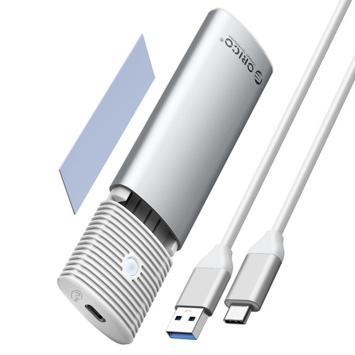 ORICO M.2 SATA B+M/B Key SSD Enclosure USB 3.1 Type C 5Gbps External Solid State Enclosure Adapter for 2280/2260/2242/2230 M.2 NGFF SSD 4TB Max-White