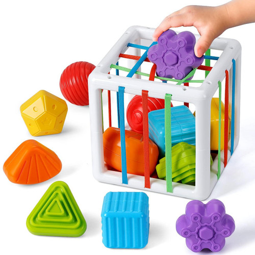 SEPHIX Montessori Toys for 1 Year Old Girl Gifts, Colorful Cube Shape Sorter Montessori Baby Toys 6-12-18 Months, Sensory Learning Toys for Toddlers 1-3 Girls Boys Birthday Gifts SEPHIX Montessori Toys for 1 Year Old Girl Gifts, Colorful Cube Shape Sorter Montessori Baby Toys 6-12-18 Months, Sensory Learning Toys for Toddlers 1-3 Girls Boys Birthday Gifts