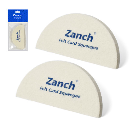 Zanch Wool Felt Squeegee Window Tint Tools Wool Soft Card Squeegee for Vinyl, Flexible Shrink Squeegee Automotive Window Tint Squeegee Wrap Squeegee Tool for Car Wrapping Window Tint Film Tool 2PCS