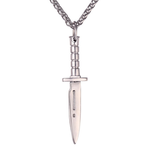 U7 Men Cool Dagger Sword Necklace & Pendant Stainless Steel Jewelry