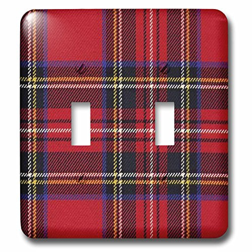 3dRose LSP_56169_2"Red N Blue Plaid Double Toggle Switch 3dRose LSP_56169_2"Red N Blue Plaid Double Toggle Switch