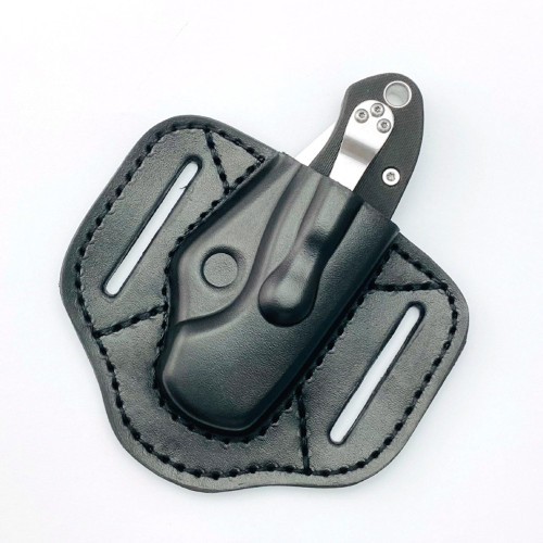 Leather Sheath For Spyderco Para3 Knife Scabbard Accessories (Black)