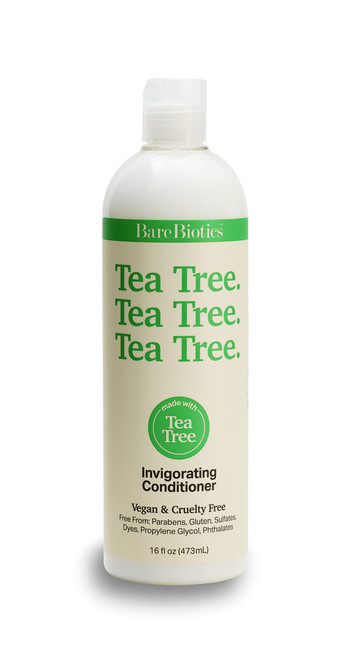 BARE BIOTICS Scalp Refreshing and Invigorating Tea Tree Hair Conditioner, 16 fl. Ounces
