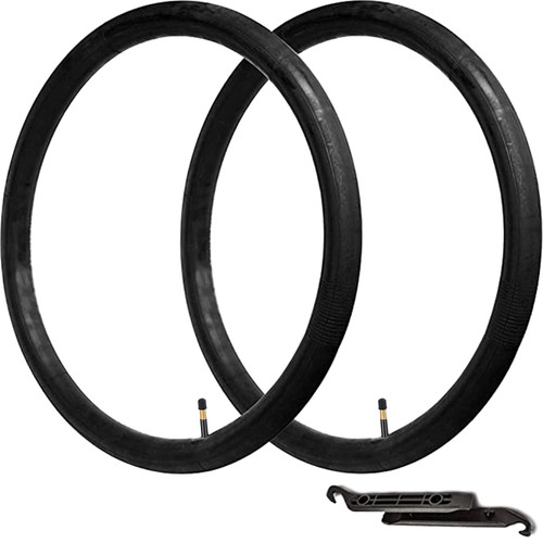(2-Pack) CALPALMY 700x20-25c Inner Tubes with 48mm Schrader Valve - 700c Bike Tubes for Mountain Bikes and Road Bikes- Fits 700x23c 700x25c Tubes - Includes 2 Tire Levers (2-Pack) CALPALMY 700x20-25c Inner Tubes with 48mm Schrader Valve - 700c Bike Tubes for Mountain Bikes and Road Bikes- Fits 700x23c 700x25c Tubes - Includes 2 Tire Levers