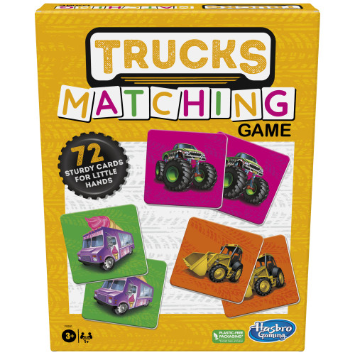 Hasbro Gaming Trucks Matching Game, Fun Preschool Board Game for 1+ Players, Memory Matching Card Game for Kids, Ages 3+ (Amazon Exclusive) Hasbro Gaming Trucks Matching Game, Fun Preschool Board Game for 1+ Players, Memory Matching Card Game for Kids, Ages 3+ (Amazon Exclusive)