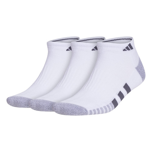 adidas Men's Cushioned Low Cut Socks (3-Pair), White/Grey/Onix Grey, Large