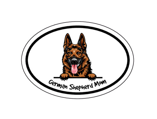 WickedGoodz Oval Brown German Shepherd Mom Magnet - Dog Breed Magnetic Car Decal WickedGoodz Oval Brown German Shepherd Mom Magnet - Dog Breed Magnetic Car Decal