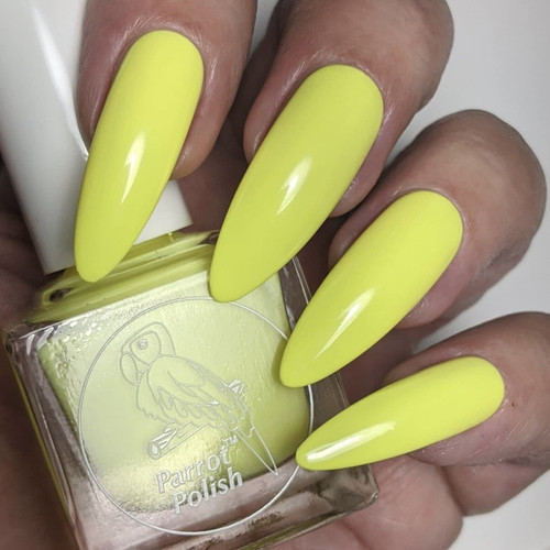 Parrot Polish Jelly Lemon Neon Pastel Yellow Nail Polish