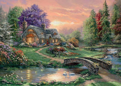 Ceaco - Thomas Kinkade - Sweetheart Retreat - 1000 Piece Jigsaw Puzzle Ceaco - Thomas Kinkade - Sweetheart Retreat - 1000 Piece Jigsaw Puzzle