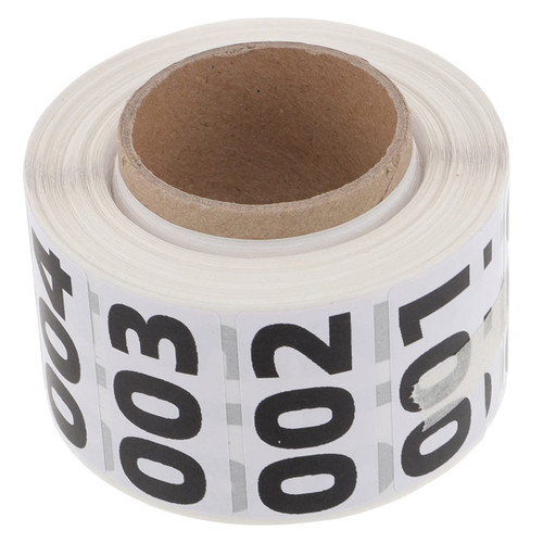 Ciieeo 1 Roll Stickers Small Number Stickers Numbered Decals Clear Labels Numbers Stickers Circle Stickers Number Tags Round Numbered Decals Round Number Stickers Number Stickers Labels