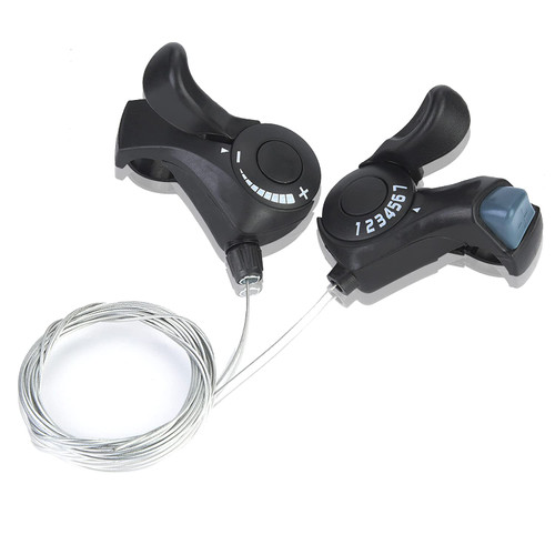 VGEBY Bicycle Thumb Gear Shifter, One Pair Outdoor Mountain Bicycle TX-30 Thumb Gear Shifters 3X7 Speed Shift Lever and Set for Mountain Bike