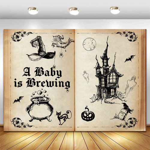 7x5ft Haunted House Books Backdrop for Witch Magic Theme A Baby is Brewing Party Supplies Photography Banner Halloween Baby Shower Decorations Photo Background Photoshoot 7x5ft Haunted House Books Backdrop for Witch Magic Theme A Baby is Brewing Party Supplies Photography Banner Halloween Baby Shower Decorations Photo Background Photoshoot