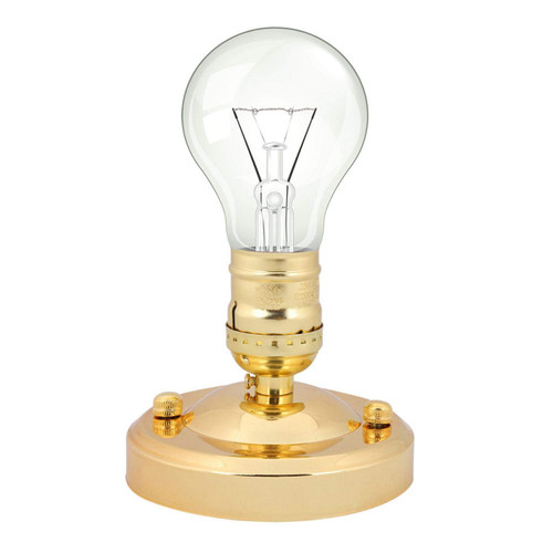 E26/E27 Vintage Industrial Ceiling/Wall Light Base Holder Pendant Bulb Lamp Screw Socket(Gold)