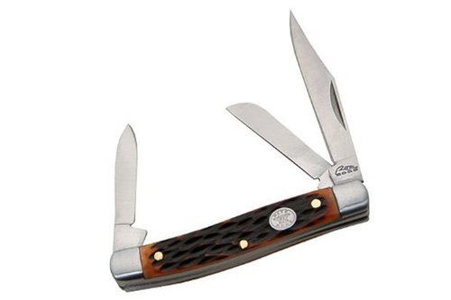 SZCO Supplies Rite Edge Stockman Folding Knife, Brown