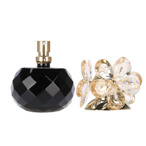Perfume Flower Wood Fragrance Lady Perfume Eau de Parfum Eau de Toilette Gift Lasting Perfume For Women Female 60ML, black