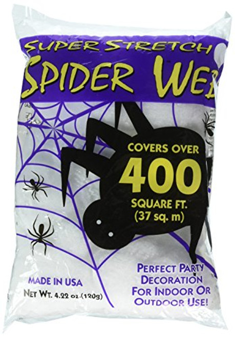 Fun World Super Stretch Spider Web 4.2 oz. For Indoor/Outdoor Use, Covers Over 400 sq . ft. Fun World Super Stretch Spider Web 4.2 oz. For Indoor/Outdoor Use, Covers Over 400 sq . ft.
