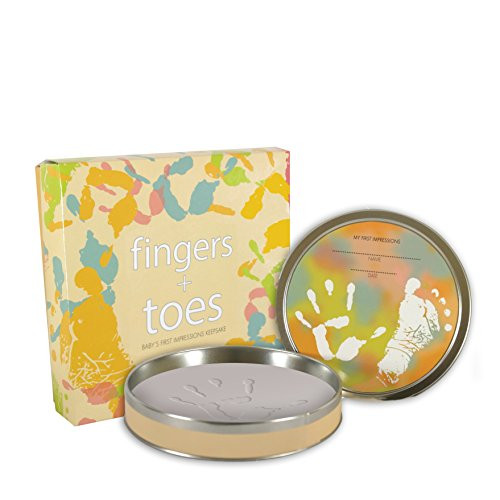 Stephan Baby Tiny Treasures Clay Handprint/Footprint Kit in Keepsake Tin