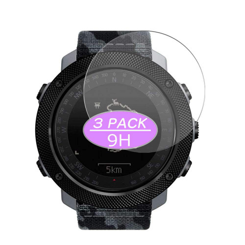 Synvy [3 Pack] Tempered Glass Screen Protector, Compatible with Suunto Traverse Alpha 9H Film Protectors