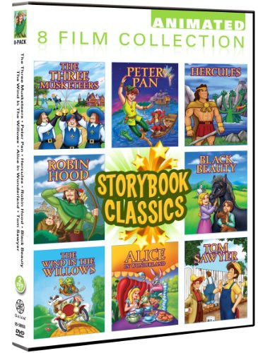 Storybook Classics 8 Pack: Black Beauty, Peter Pan, Hercules, Robin Hood, Three Musketeers, Wind In The Willows, Alice In Wonderland, Tom Sawyer