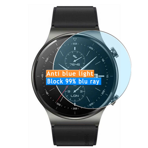 Vaxson 3-Pack Anti Blue Light Screen Protector, compatible with HUAWEI Watch GT2 Pro TPU Film Protectors Sticker [ Not Tempered Glass ]