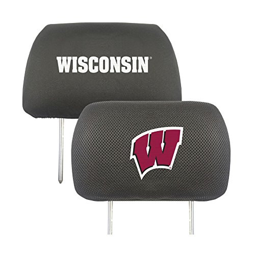 FANMATS NCAA University of Wisconsin Badgers Polyester Head Rest Cover