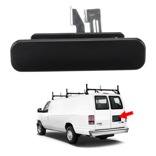 RLB-HILON (All Metal) 77534 Exterior Door Handle Compatible with 1992-2007 Ford E150 E250 E350 E450 Econoline Rear Right Cargo & License Plate Tag Bracket, Replaces for 6C2Z-15434A20-AA