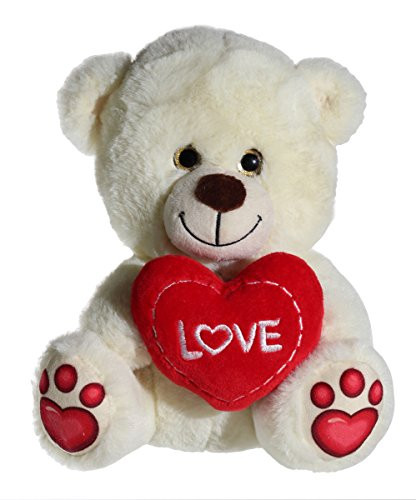 Calplush Valentine Friends 9" Polar Bear Plush Animal Toy