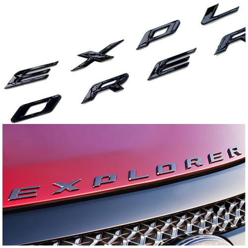 Manfox 3D Letters Front Hood Letters Compatible for 2011-2021 2022 Emblem, Plastic letters with strong Adhesive Decals Letters emblem ?Gloss Black?