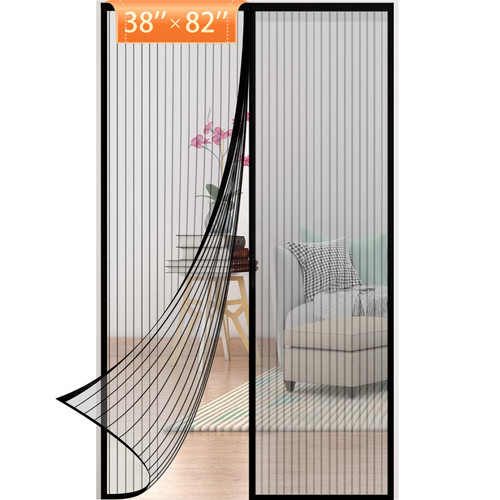 Magnetic Screen Door-Fits Door Sizes 38x82 Inch, Hands Free Mesh Partition, Heavy Duty Mesh Curtain Screen Doors, Keeps Bugs Out, Front Backyard Doors, Sliding Doors (39"x83")