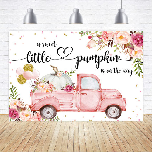 Aperturee Little Pumpkin Baby Shower Backdrop 6x4ft A Little Sweet Pumpkin is On The Way Pink Floral Truck Balloons It's a Girl Photography Background Fall Autumn Party Decorations Banner Photo Booth Aperturee Little Pumpkin Baby Shower Backdrop 6x4ft A Little Sweet Pumpkin is On The Way Pink Floral Truck Balloons It's a Girl Photography Background Fall Autumn Party Decorations Banner Photo Booth