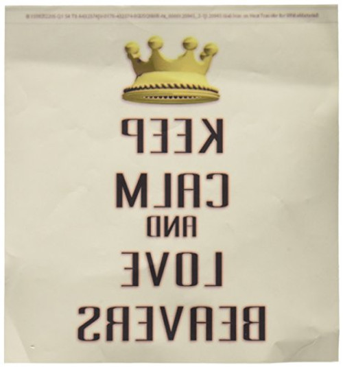 3dRose ht_120945_2 Gold Crown Keep Calm Love Beavers Iron on Heat Transfer, 6 6-Inch White Material 3dRose ht_120945_2 Gold Crown Keep Calm Love Beavers Iron on Heat Transfer, 6 6-Inch White Material