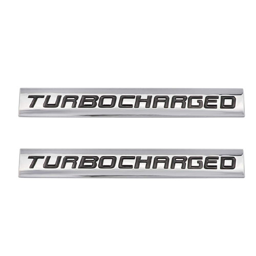 2pcs Turbocharged Logo 3D Metal Decal Emblem Auto Premium Badge Side Fender Car Decal Sticker (Black) 2pcs Turbocharged Logo 3D Metal Decal Emblem Auto Premium Badge Side Fender Car Decal Sticker (Black)