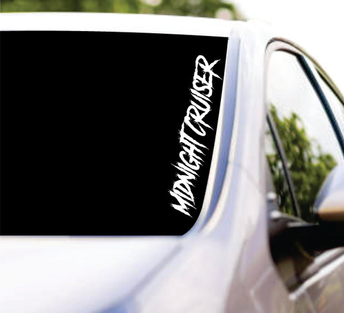 Dabbledown Midnight Cruiser DD101 Car Truck Window Windshield Lettering Decal Sticker Decals Stickers JDM Automobile (2.5 x 11)