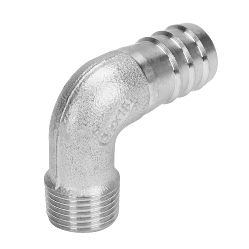 DERNORD 5/8" Hose Barb x 3/8" Male NPT Stainless Steel 90 Degree Elbow- Home Brew Pipe Fitting DERNORD 5/8" Hose Barb x 3/8" Male NPT Stainless Steel 90 Degree Elbow- Home Brew Pipe Fitting