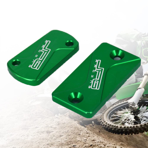 Motorcycle Front Rear Clutch Brake Reservoir Fluid Cover Cap CNC for Dirt Bike KX65 01-21 KX80 KX85 KX100 98-21 KX125 92-08 KX250 93-08 KX250F 04-18 KX250 19-20 KX450F 06-18 KLX300R 20 KLX450R 08-15