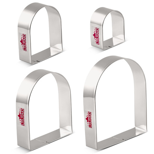 LILIAO Arch Cookie Cutter Set - 4 Various Sizes, 5, 4, 3 and 2 inches, Wedding Biscuit Sandwich Bread Cutters - Stainless Steel
