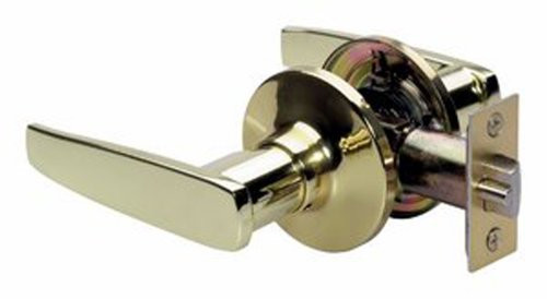 Master Lock SLL0403 Straight Lever Passage Door Handle, Bright Brass