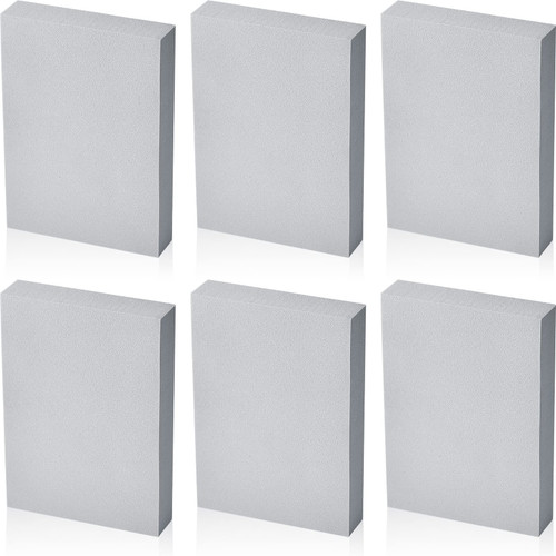 6 Pcs Stamping Foam Grey Moldable Foam Stamps Plastic Dry Foam Stamp Pad Cut and Dry Foam Stamping Foam Block for Arts and Handicrafts Projects