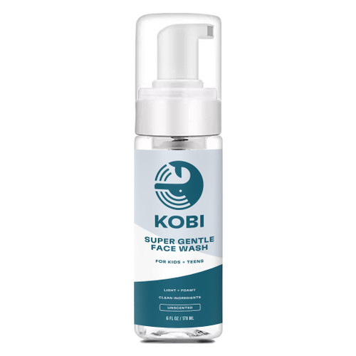 Kobi Super Gentle Face Wash for Kids & Teens - Mild Foam Cleanser for Sensitive Skin - For Boys & Girls - Unscented