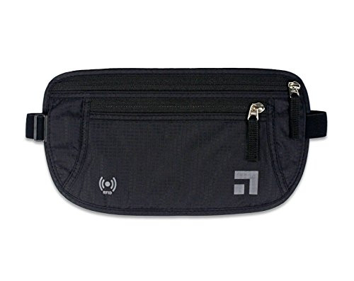 Slate Travel Money Belt - RFID Blocking & Waterproof - Anti-Theft Travel Wallet & Passport Holder